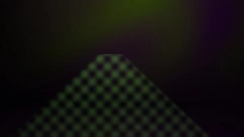Green and black checkered pyramid on dark background. Stock Footage 336242756