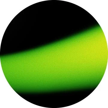 Green and black circle with a gradient and a grainy texture Stock Illustration