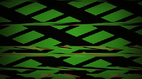 Green and black diamond pattern background. Stock Footage 334340752