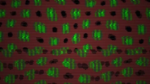 Green and black digital pattern designs. Stock Footage 334340749