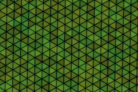 Green and black geometric pattern with triangles and hexagons Stock Illustration