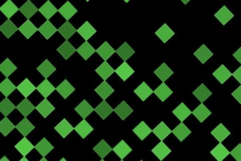 Green and black geometric square pattern for digital design Stock Illustration