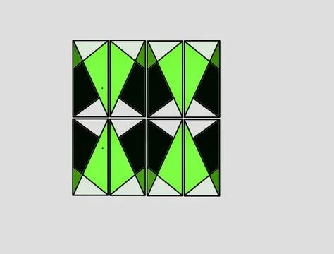 Green and Black Geometric Triangle Tile Pattern Stock Illustration