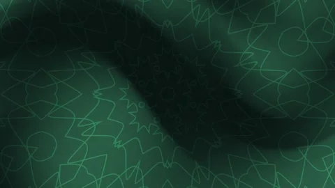 Green and black gradient background featuring intricate geometric mandala Stock Footage 337365575