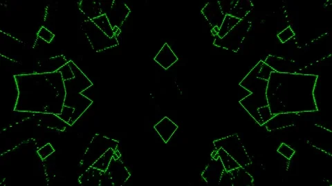 Green and black pattern with a black background Stock Footage 278729589