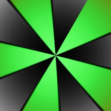 Green and black radial pattern abstract background Stock Illustration