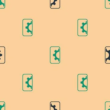 Green and black Software, web development, programming concept icon isolated Stock Illustration