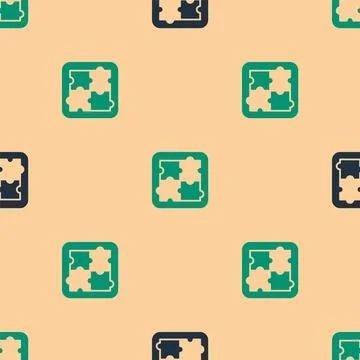 Green and black Solution to the problem in psychology icon isolated seamless 스톡 일러스트