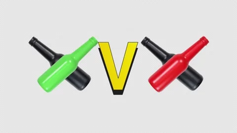 Green and Black Team Vs Red and Black Team Flippable Stop Motion Animation Stock Footage 160127850
