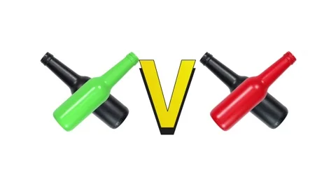 Green and Black Team Vs Red and Black Team Flippable Stop Motion Animation Stock Footage 160128613