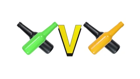 Green and Black Team Vs Yellow and Black Team Flippable Stop Motion Animation Stock Footage 160158632