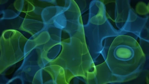 A Green and Blue Abstract Waves Rotating... | Stock Video | Pond5