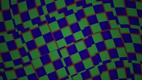 Green and blue checkered pattern background. Stock Footage 334671613