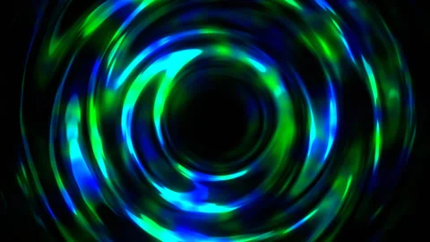 Green and Blue Glass Funnel Background VJ Loop in 4K Stock Footage 345733341