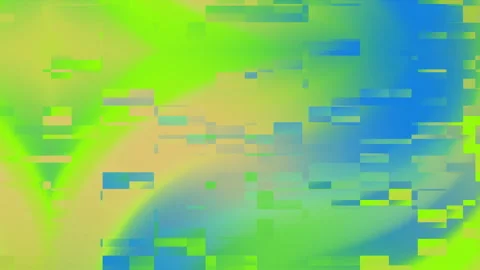 Green and blue gradient with pixelated rectangles. Stock Footage 308974432