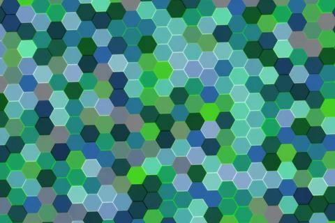 Green and blue hexagonal glitter background with sparkle Stock Illustration