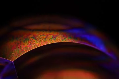 Green and blue liquid surface, science abstraction Foto stock