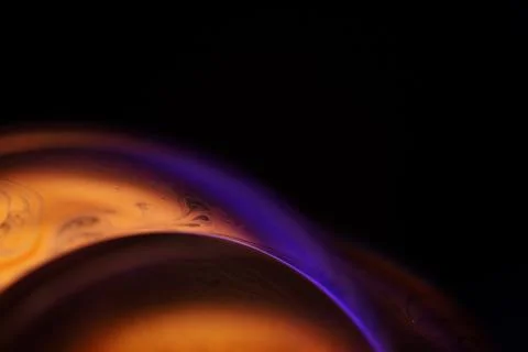Green and blue liquid surface, science abstraction Foto stock