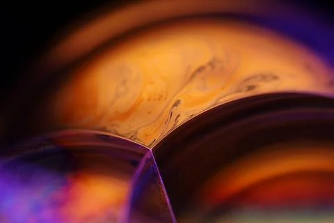 Green and blue liquid surface, science abstraction Foto stock