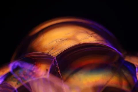 Green and blue liquid surface, science abstraction Foto stock