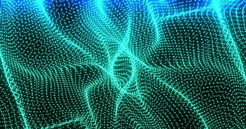 Green and blue matrix abstract background with motion plexus of dots Stock Footage 278526742