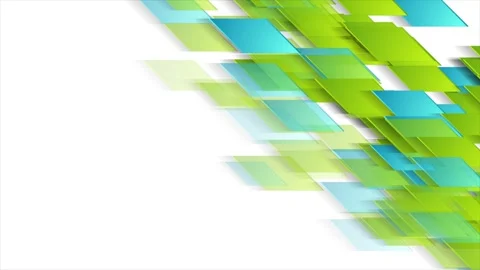 Green and blue motion background with tech geometric elements Stock Footage 305024165