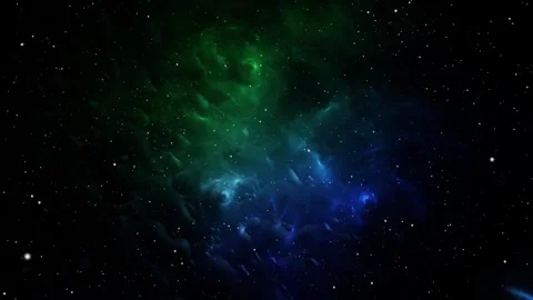 A Green And Blue Nebula Stock Footage 329545365