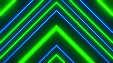 Green and Blue Neon Rays Triangular Movement Background VJ Loop in 4K Stock Footage 343269295