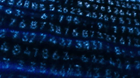 Green and blue numbers with backlight in animation. Motion. A black background Stock Footage 228277220