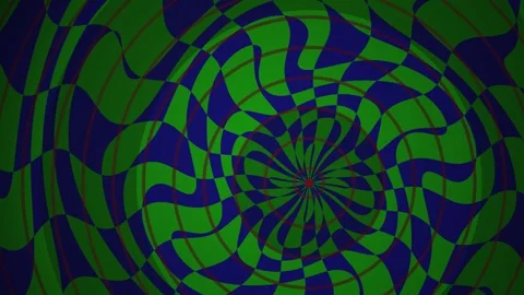 Green and blue psychedelic spiral pattern. Stock Footage 334340789
