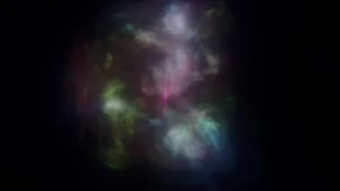 Green and blue translucent smoke wisps on a dark background Stock Footage 336663306