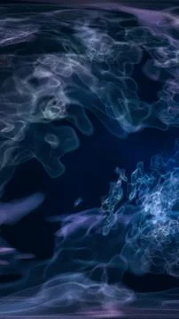 Green and blue translucent smoke wisps on a dark background, creating a mys.. Stock Illustration