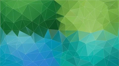 Green and blue triangle background. Abstract shapes composition. Eps10 vector. Stock Illustration