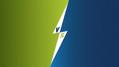 Green and blue Versus vs background for battle sport game. Sport background Stock Illustration