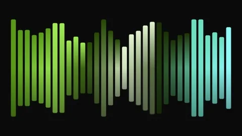 Green and blue vertical bars on a black background 스톡 동영상 331647376