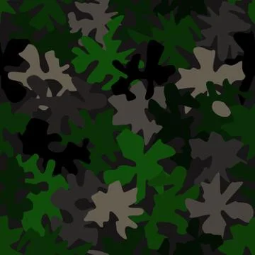 Green and brown camouflage pattern background seamless vector illustration Stock Illustration