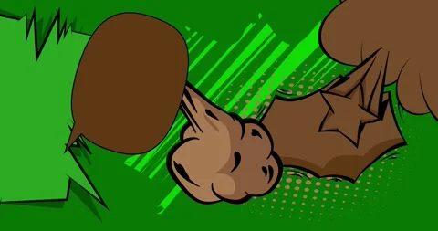 Green and brown comic book background Stock Footage 282075190