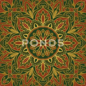 Green and brown pattern Ilustraciones de archivo