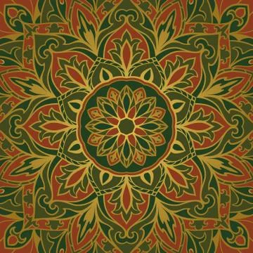 Green and brown pattern Stock Illustration