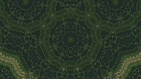 Green and brown patterned background with a large circle in the center Stock Footage 321390179