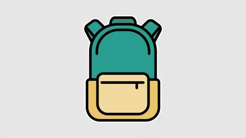 Green and cream backpack 스톡 동영상 333667734