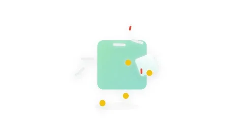 Green and cyan circuit board icon separating into electronic components for.. Stock Footage 346202081