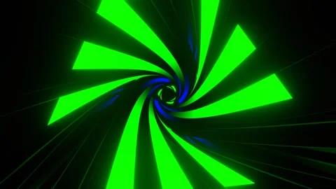 Green and Deep Blue Rotating Light in Triangular Tunnel Background VJ Loop Stock Footage 330726454