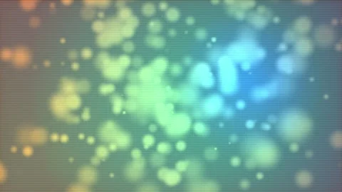 Green and gold bokeh particles background, organic abstract seamless loop, 4k. Stock Footage 334361858