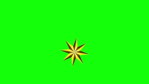 Green and Gold Star and Screen on Green Screen Background Horizontal 16:9 Stock-Footage 339331653