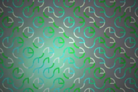Green and gray abstract pattern with curved lines Stock Photos