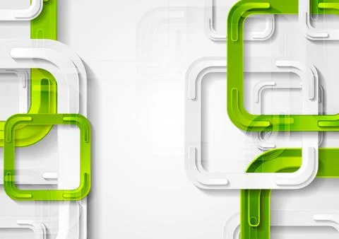 Green and grey squares abstract tech background Stockillustratie