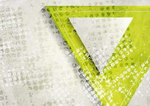 Green and grey tech geometric grunge abstract background Illustrazione stock