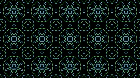 Green and Light blue thin lines decorative animated mosaic pattern Stock Footage 154559861