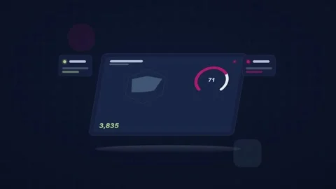 Green and magenta analytics dashboard flat design loop Stock Footage 342628887